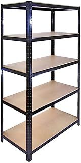 The Shopfitting Shop 5 Tier Boltless Garage Shelving Workshop Storage Racking Shelves Heavy Duty Metal 1800 x 900 x 400