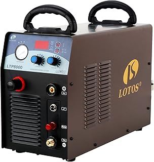 Lotos LTP8000 80 A Plasma Cutter with Pilot ARC Metal Cutter, 1 inch Clean Cut, Brown
