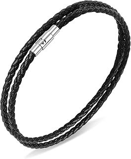 Leather braided Bracelet Double Wrap Braided Leather Bracelet for Men Women Speroto New Mens Bracelet Bead and Leather Braided