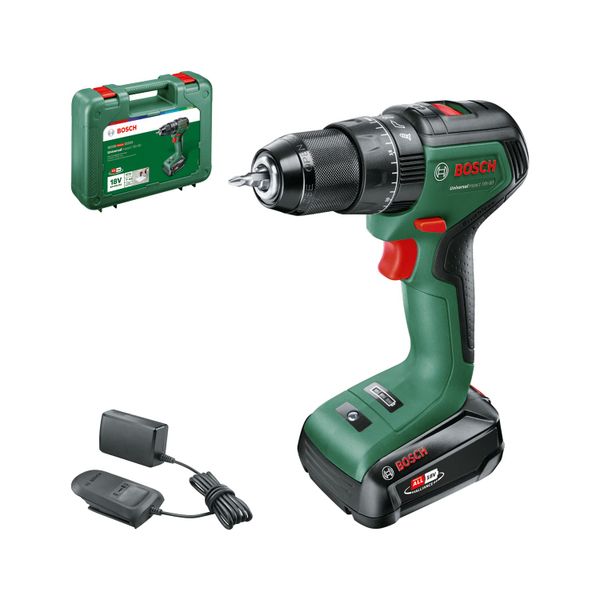 Bosch Home and Garden Cordless Combi Drill UniversalImpact 18 (1 Battery, 18 Volt System, in Carrying case)