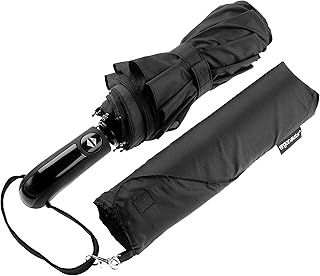 Ergonauts Travel Umbrella Windproof Vented Double Canopy with Teflon Coating - Portable Compact Foldable Lightweight Design and High Wind Resistance