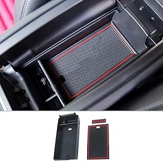 CDEFG Mercedes A-Class W177 V177 B-Class W247 GLA H247 CLA C118 2019-2023 2024 UK Centre Console Armrest Organiser Storage Box Glove Box Storage Centre Console Tray Car Accessories (Red)