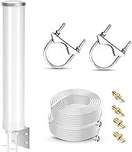 4G LTE 5G Antenna Outdoor 12dBi External MIMO Omnidirectional 698-3800MHz Antenna Compatible with 4G LTE 5G Router M1 MR1100 Modem, TS9 SMA CRC9 Adapter, Up to 15 km Long Distance Signal