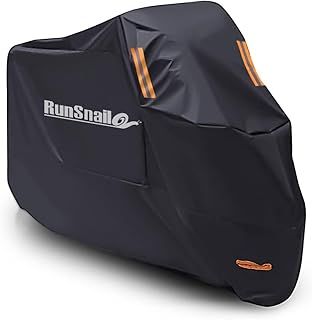 Waterproof Motorcycle Cover, XXL Motorbike Cover Scratch-resistant 210D Oxford Fabric with Lock Holes, Fits up to 104" Motors for Honda, Yamaha, Suzuki, Kawasaki, Outdoor Protection 104 x 41 x 50 inch