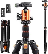 Victiv Camera Tripod Aluminum 81 inch, Tall Tripod/Monopod for DSLR with 36mm Ball Head Supports up to 22 lbs and 16.5 inch When Folded, Heavy Duty Travel Tripod with Carry Bag – Orange