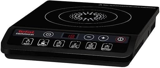 Tefal Everyday Portable Electric Induction Hob, 2 hours timer, 6 functions, 9 power level, 2100W, Kitchen, Student, Cooking, Caravan, Party, Black, IH201840