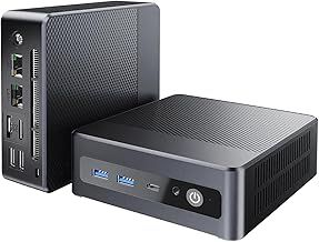 Mini PC 16GB LPDDR5 512GB M.2 SSD Alder Lake N100 Win11 Pro, Mini Desktop Computer 4K@60Hz/Type-C (Full Function)/HDMI/USB*4/2*RJ45/Wi-Fi 6/BT5.2