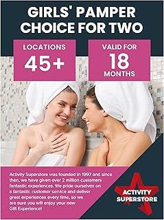 Activity Superstore Girls' Pamper Choice for Two, Choose From 3 Options, 18-month Validity, Experience Days, Spa Gifts