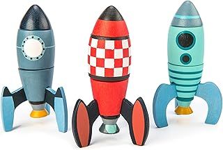 Tender Leaf Toys Rocket Construction - Wooden Rocket Building Blocks