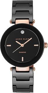 Anne Klein Women's Genuine Diamond Dial Ceramic Bracelet Watch