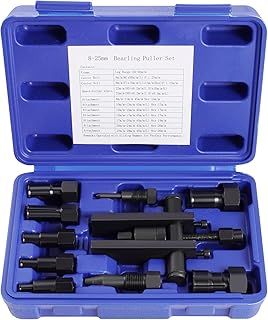 Teodute 10 PCS Bearing Puller Kit, Double Claw Bearing Puller 8-25MM Bearing Removal Tool With Storage Box, Wheel Bearing Removal Kit Suitable for Car Motorcycle Bicycle Wheels