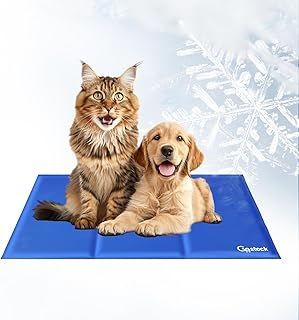 2024 Cooling Mat for Dogs, Pet Cooling Mats, Non-Toxic Gel Self Cool Mat for Dogs Cats in Hot Summer for Kennels Crates Bed, Puppy Cooling Pad Blanket for dogs at Car Home or Outdoor Travel (90*50cm)