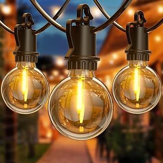 Outdoor String Lights, 8.8M/28.9FT Outdoor Lights Mains Powered with 12+1 Shatterproof Bulbs, IP54 Waterproof Garden String Lights Festoon Lights for Garden Backyard Patio Wedding Party
