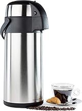 andrew james Airpot Insulated Drink Dispenser, Hot Water Dispenser, Stainless Steel Double-Walled Thermos Flask, Hot Drink Dispenser for Home, Office & Events, Large Coffee Flask