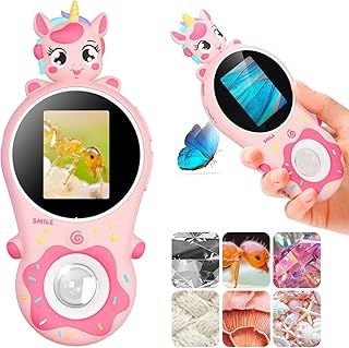 Kids Microscope-Mini Handheld Digital Microscope for Kids- Educational Science for Age 3 4 5 6 7 8 （Pink)
