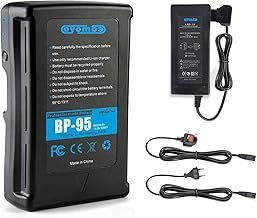 Oyomba 95Wh(6600mAh) V-Mount/V-Lock Battery and Adapter Compatible for Sony Camcorder, Video Camera, BMPCC 4K/6K, Camcorder Broadcast LED Light Replacement Brick for DSLR