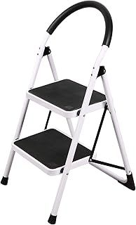 REDCAMP Folding 2 Step Ladder with Handrails,Heavy Duty Kitchen Steps Stool for with Anti-Slip Feet & Sturdy Frame,Ideal for Adults Elderly Home Office,Holds 330 lbs