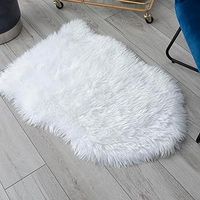 Luxurious Faux Fur Sheepskin WHITE Rug - 1200GSM Softness for Cosy Comfort (90cm x 60cm)