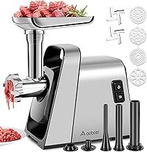 AAOBOSI 3000W Electric Meat Grinder, Electric Meat Mincer Machine with 2 Stainless Steel Blades & 4 Grinding Plates, Sausage Maker & Kibbe Kit for Home Use