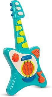 Battat - Lil' Rocker's Toy Guitar for Toddlers - Blue Play Guitar with Interactive Strings and Songbook - Acoustic, Electric, and Song Modes, 2 years +