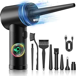 VANBAR Electric Compressed Air Duster Cleaner for PC - Rechargeable Cordless Blower 91000RPM Laptop, Keyboard, Electronics, Home Cleaning, Alternative to Canned Duster, (AR100)