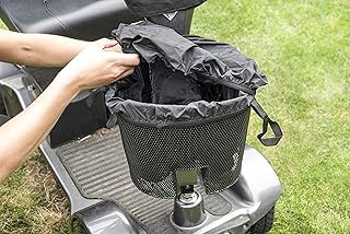 Waterproof Mobility Basket Liner and Cover Scooter Black Handles Front Fitted Bag