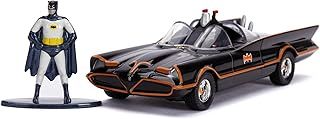 Jada Toys 253213002 Classic Batmobil 1966 Highly Detailed 1:32 Model Car Including Batman Figure, Doors Can Be Open, with wheel, Black