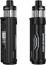 VOOPOO Argus Kit 40W Pod Mod Built in 1500mAh Battery with 2ml PnP Pod Cartridge Half DL & MTL Electronic Cigarette Vape (No Nicotine, No E Liquid) (Carbon Fiber)