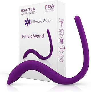 IntimateRose Pelvic Wand, Pelvic Floor Muscle Trigger Point Massager, Perineal Massage Tool for Pelvic Physical Therapy & Pain Relief, BPA-Free, Latex-Free, Standard (Non-Vibration)
