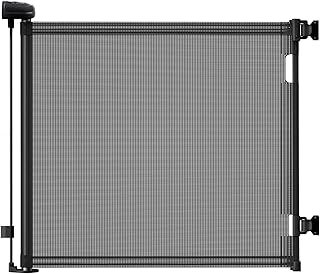 Autolock Retractable Safety Gate For Babies and Pets, Mesh Baby Gate or Mesh Dog Gate,Extends up to 55" Wide,33" Tall，One Handed Operation,Baby Gate For Stairs/Doorways/Hallways/Outdoor