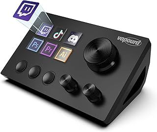 Stream Control Deck, 6 Macro Keys, Streaming Keyboard, Production Console and Studio Controller with Customizable Buttons, Custom Console for Live Streaming, Gaming, Works with Mac and PC