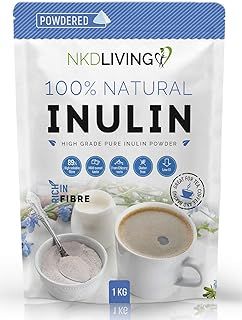 NKD Living Inulin High Grade Prebiotic Fibre Powder (1 Kg) - Manufactured in The EU - Fibre Prebiotic Supplement