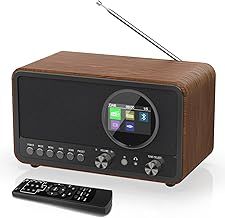 Monodeal DAB Radio with Bluetooth (DAB+, DAB Plus, Digital Radio, FM Radio, HiFi Speaker 5W, TFT Display), Kitchen radio with 60 Presets, Sleep Timer Snooze