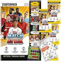 Bundle with Match Attax CL 2024/25 Trading Cards - 1 Starter + 5 Boosters + Exclusive Collect-it Cases