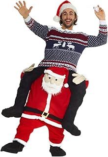 Morph Santa Costume Ride-On for Adults, Funny Piggyback Santa Suit, Holiday Costume for Men, Christmas Party Outfit, One Size