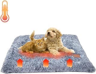 Little Bean Self Heating Pad for Dogs and Cats Heated Cat Bed Soft Warm Dog Mat Non-Electric Warming Pet Mat for Outdoor and Indoor Large Kittens Small Puppy Pets (S)
