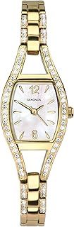 Sekonda Eleanor 20mm Womens Tonneau Case Cocktail Style Stone Set Bezel Watch with Alloy Bracelet Strap
