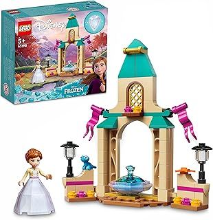 LEGO 43198 Disney Anna’s Castle Courtyard Diamond Dress Set, Buildable Princess Toy with Collectable Frozen 2 Mini Doll Figure