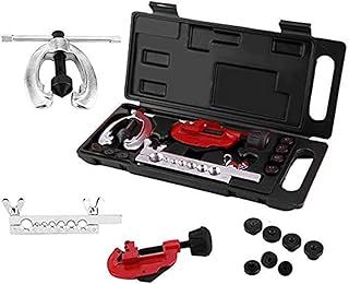 10 Pcs Flaring Tool Set and Swaging Brake Kit, Heavy Duty 45# Steel Repair Flare with Cutter for Copper Pipe/Tubing