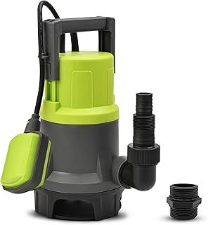 400W 13000L/H Electric Submersible Dirty Water Pump, Compact Utility Pump with Float Switch and Hose Connector, Drain Water from Basement Garden Pond Swimming Pool Hot Tub