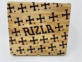 OFFICIAL RIZLA WOODEN STORAGE BOX WITH ROLLING PLATFORM