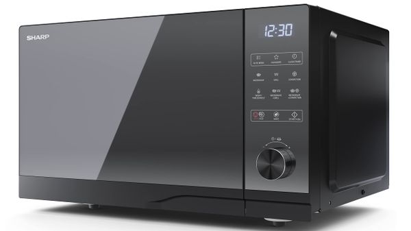 SHARP YC-GC52BU-B 25 Litre 900W Digital Combination Microwave Oven with 1200W Grill, 11 power levels, ECO Mode, defrost function, LED cavity light - Black