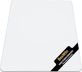 BesWin Office Chair Mat for Carpet, 76.2 x 122cm Transparent Plastic Carpet Protector for Low Pile Carpets, 2.2mm Thick Non-Slip Desk Chair Mat for Carpeted Floors, Easy Glide and Flat Without Curling