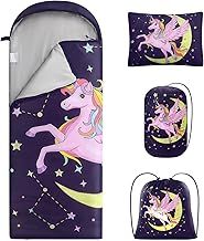 Camping Sleeping Bag 50°F- 3 Seasons Warm & Cool Weather for Adults Kids Youth Boys Girls Backpacking Hiking, Lightweight Portable for Indoor Outdoor Use