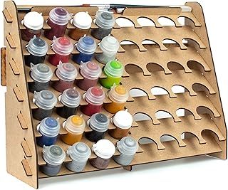 PROSCALE Wall Paint Rack for model paints. Wall mounted hobby craft Citadel compatible rack Paint holder storage organiser Miniature Warhammer (33 mm)