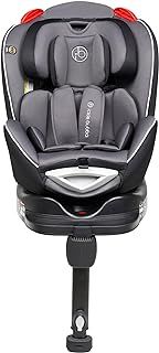 Ickle Bubba Radial Group 0+/1/2 Car Seat, Suitable from Birth to 25kg (Approx. 7 Years), 360 Degree Rotating Design for Easy Access & Integrated ISOFIX Base for Secure Installation - Grey/Black