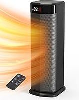 Heater, 2000W PTC Electric Heater, 4 Modes, Energy Efficient Fan Heater with ECO Mode, Thermostat, 90° Oscillation, 24H Timer, Remote Control, Tip-Over & Overheating Protection for Indoor Use