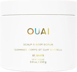 Ouai Scalp & Body Scrub, St. Barts - Foaming Coconut Oil Sugar Scrub & Gentle Scalp Exfoliator Cleanses, Removes Buildup & Moisturizes Skin - Paraben, Phthalate and Sulfate Free Body Care (8.8oz)