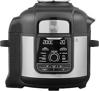 Ninja Foodi MAX Multi Cooker, 7.5L with 9 Cooking Functions, Pressure Cook, Air Fry, Slow Cook, Grill and more, Brushed Steel & Black, OP500UK