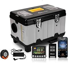 TB10pro 8KW DC12V/24V AC110-240V Portable Diesel Air Heater, Parking Bunk Heater with Altitude Mode, Bluetooth APP Control and LCD Monitor，CO alarm for Car RV truck Motor-Homes camper tent